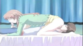 Anime Sister Gives Brother Blowjob
