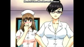 Cute hentai nurse fucked on the floor