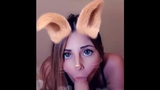 Super Cute Bunny Cumming and takes Cum in Snapchat – Rosie Skye