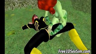 Hot 3D villan babes from Batman fooling around