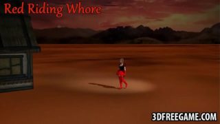 3D redhead elf babe sucking on a monsters hard cock