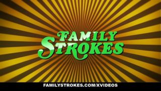 FamilyStrokes – Blonde Teen Gets Caught By Grandpa And Sucks His Dick