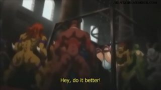 the group of monsters fucks the busty teen girl – Hentai