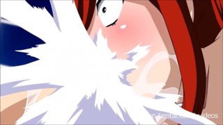 Fairy Tail XXX parody – Erza gives a dream blowjob