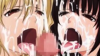Teen make an amazing blowjob and make deep throat with cumshot | Hentai anime