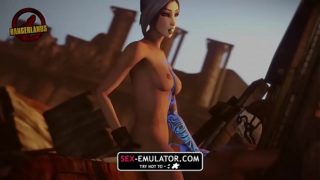 Two young 3D angels from the League of Legends suck cock