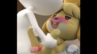penetrating the pretty Isabelle (canela) Animal Crossing
