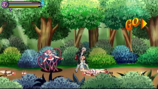 Man having sex with a lot of girls in Virgin Invader hentai ryona act xxx sex game