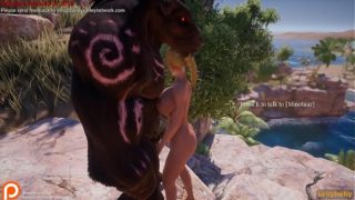 minotaur huge dick fucks his waifu