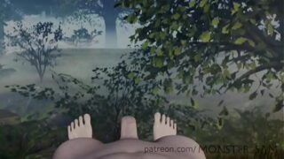 comendo uma mariposa meio mulher