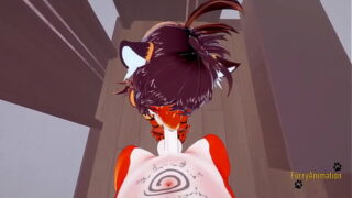 Furry Hentai 3D – POV Tigress blowjob and gets fucked by fox – Japanese manga anime yiff cartoon porn