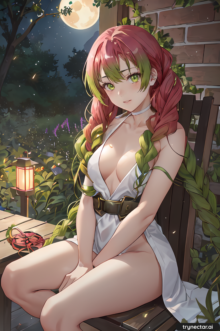 ai_generated demon_slayer hentai mitsuri_kanroji waitress