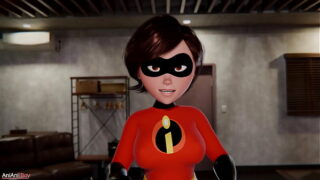 Helen Parr double anal creampie