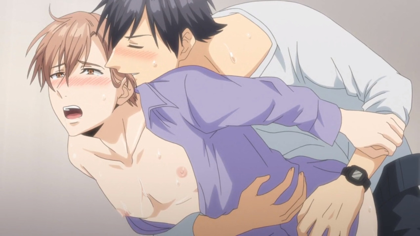 anal anal_sex anime asumi_koya doggy_position male/male male_only naruse_keiichi papa_datte_shitai yaoi