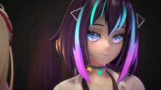 Hentai Vtuber Elfie Love gives you blow job & boob job w/ cumshot on her tits (3D / VRCHAT / MMD)