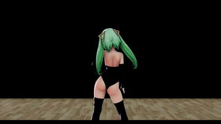 Genshin Impact Faruzan Hentai Dance and Sex MMD 3D Dark Green Hair (CLIP)