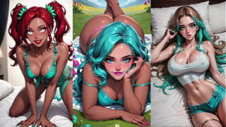 Compilation of Beautiful AI Generated Anime Girls Nude and in Lingerie