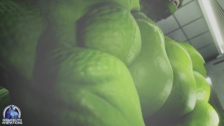 Reached His Peak, Syrl Dragon Hyper Macro Muscle Growth Animation