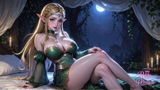 Princess Zelda Dirty Talk Tease Twerking Squirting Ahegao in Her Castle Bedroom | AI-generated NSFW Petite Princess